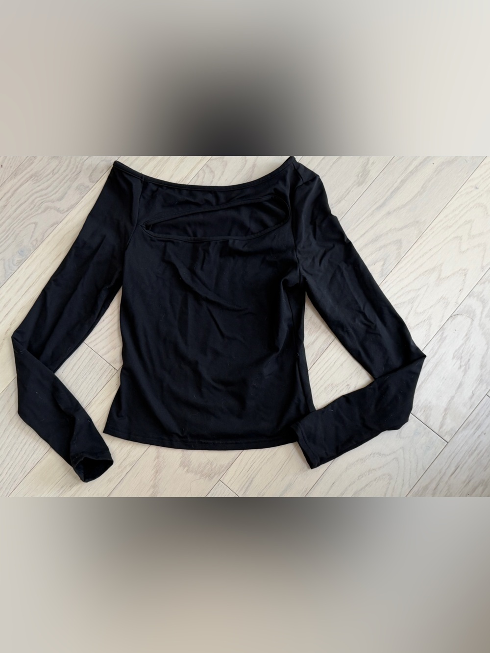 Edikted Classic Black Long Sleeve Cut Out Blouse - Medium